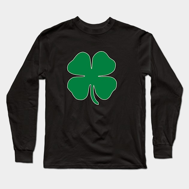 St. Patrick's Day Shamrock Long Sleeve T-Shirt by Wanderer Bat